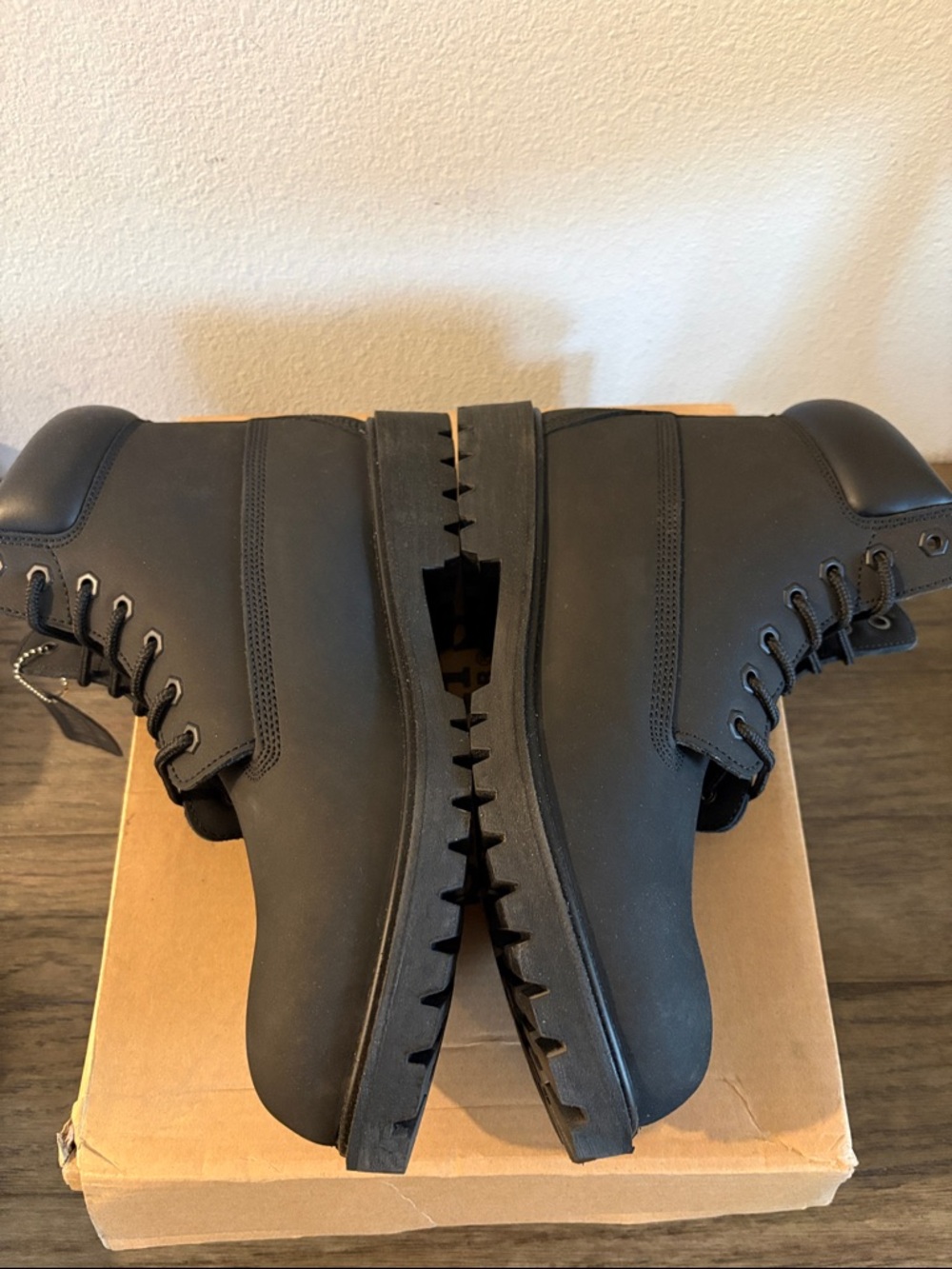 NIB [Smith’s] Workwear 6" Black Leather Lug Outdoor Work Boots Men’s 10 / W 11.5 - Picture 8 of 10